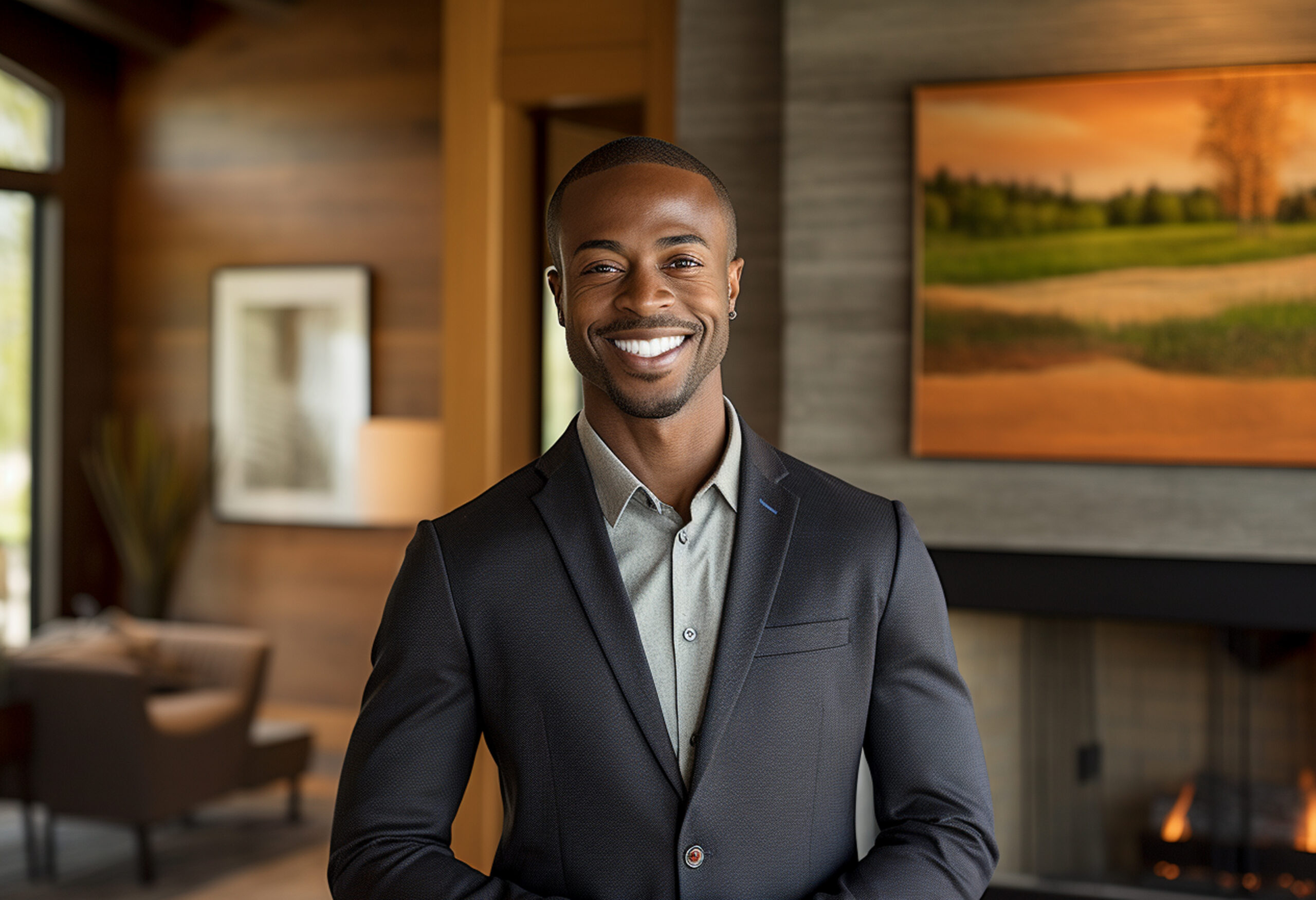 un homme de taille moyenne travaille comme agent immobilier